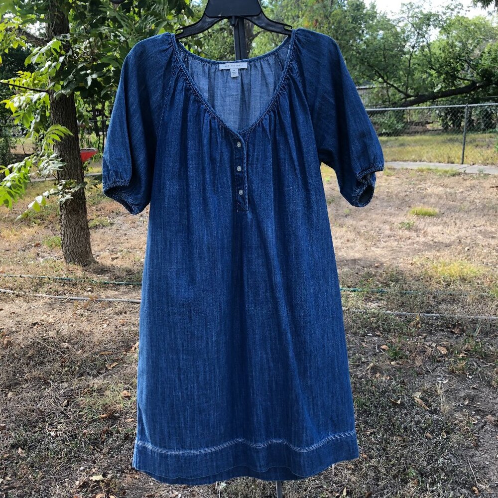 Free Assembly Babydoll Denim Dress, Size Medium